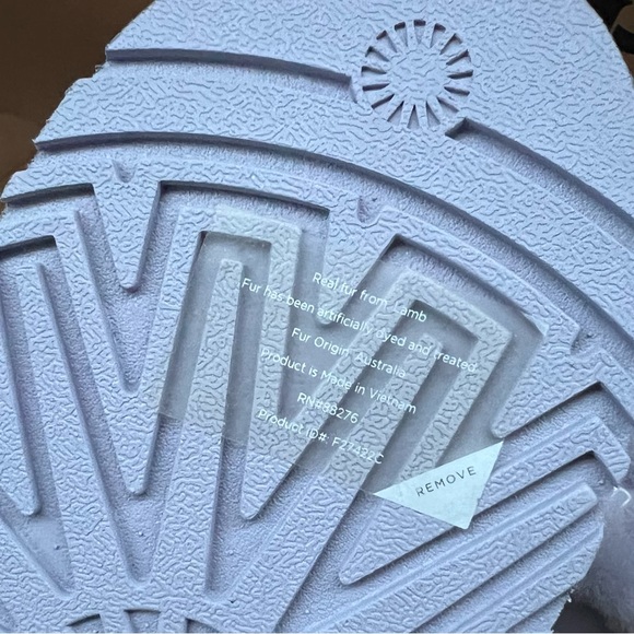 UGG Disquette Platform Sheepskin Suede Fur Lilac Lavender Slip On Shoe Sz 8 NEW - Picture 9 of 16